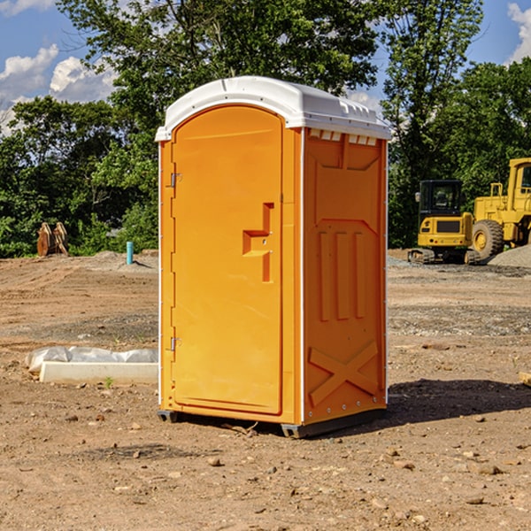 how often are the portable toilets cleaned and serviced during a rental period in McGrath MN